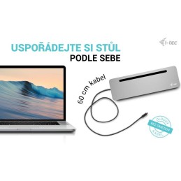 I-tec dokovací stanice USB-C Metal Ergonomic 4K/ 3x Display/ Power Delivery 100W + univerzální nabíječka 100W