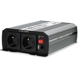 NEDIS měnič napětí/ modifikovaná sinusoida/ 12 V DC/230 V AC 50 Hz/ 1000 W (2000 W špička)/ USB-A/ 2x zásuvka type E