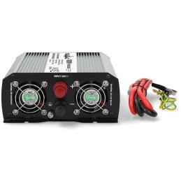 NEDIS měnič napětí/ modifikovaná sinusoida/ 24 V DC/230 V AC 50 Hz/ 1000 W (2000 W špička)/ USB-A/ 2x zásuvka type E