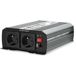 NEDIS měnič napětí/ modifikovaná sinusoida/ 24 V DC/230 V AC 50 Hz/ 1000 W (2000 W špička)/ USB-A/ 2x zásuvka type E