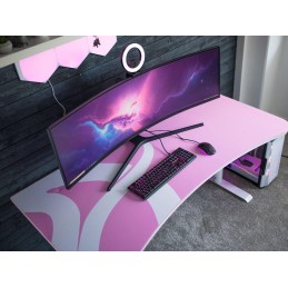 AROZZI herní stůl ARENA Gaming Desk White Pink