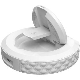 IMMAX multifunkční stolní hodiny CLOCK/ Qi bezdrátová nabíječka 3v1/ 5W/10W/ podsvícení/ bílé