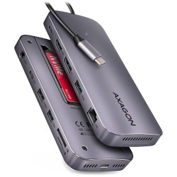 AXAGON multi hub USB-C / HMC-12GM2 / USB 3.2 Gen1 / 1x PD / 1x HDMI / 1x USB-C / 1x USB-A / SD/micro SD / 1x M.2 / RJ-45