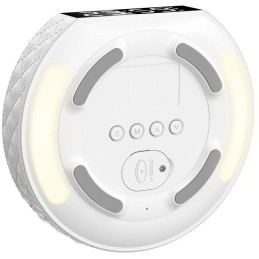 IMMAX multifunkční stolní hodiny CLOCK/ Qi bezdrátová nabíječka 3v1/ 5W/10W/ podsvícení/ bílé