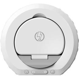 IMMAX multifunkční stolní hodiny CLOCK/ Qi bezdrátová nabíječka 3v1/ 5W/10W/ podsvícení/ bílé