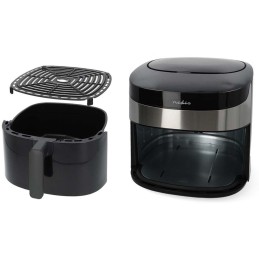 NEDIS Wi-Fi chytrá horkovzdušná fritéza/ objem 7,2 L/ 240 min. časovač/ 8 přednastavených programů/ výkon 1800 W/ černá