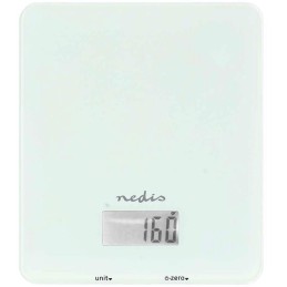 NEDIS chytrá kuchyňská váha/ Bluetooth/ nosnost 5kg/ plast/ sklo/ bílá
