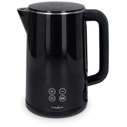 NEDIS rychlovarná konvice KAWK362EBK/ objem 1,7 l/ displej/ otáčení o 360°/ spotřeba 2200 W/ hliník/ plast/ černá