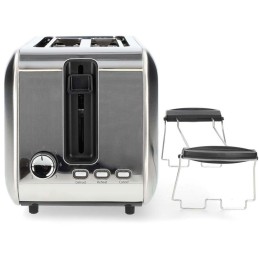 NEDIS topinkovač/ 2 otvory/ 7 úrovní nastavení/ funkce rozmrazování/ hliník/ 1450 W/ stříbrný