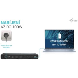 I-tec dokovací stanice Gen2 Thunderbolt 3/ Triple display/ 2x USB-A 3.2/ 2x USB 2.0/ 2x USB-C/ 2x DP/ HDMI/ LAN/ PD 100
