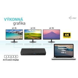 I-tec dokovací stanice Gen2 Thunderbolt 3/ Triple display/ 3x USB-A 3.2/ 2x USB 2.0/ 2x USB-C/ 2x DP/ HDMI/ LAN/ PD 100