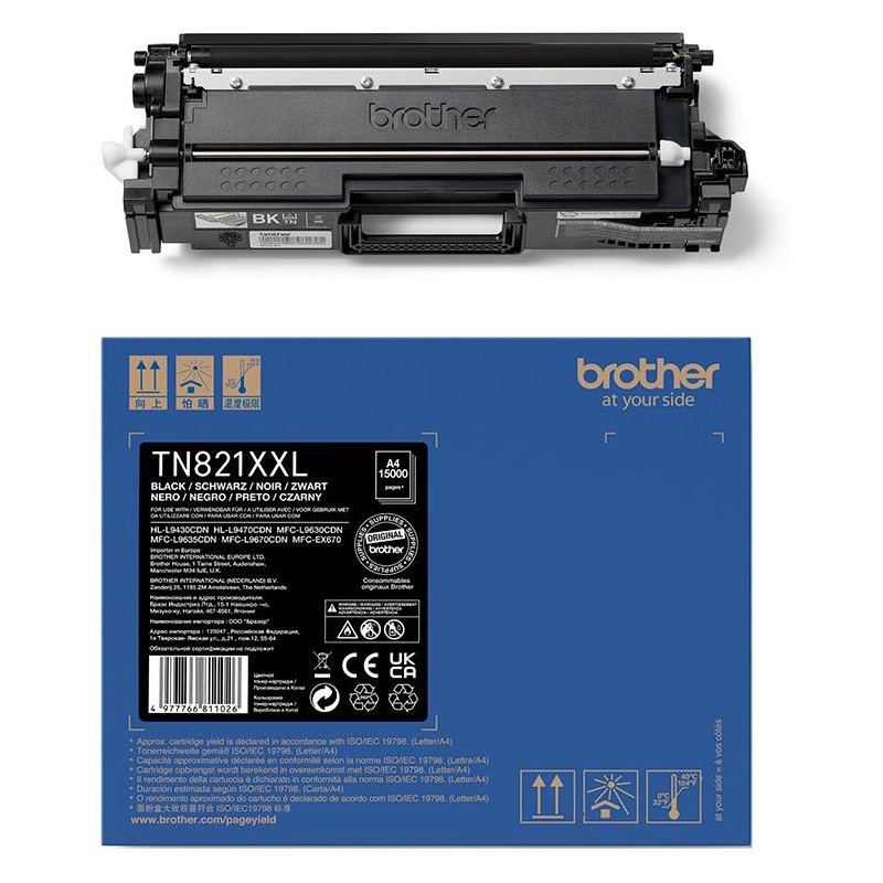 BROTHER toner TN-821XXLBK black, 15000str., HL-L9430CDN, HL-L9470CDN, MFC-L9670CDN, O