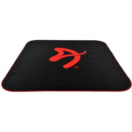 AROZZI Zona Quattro Black Red/ ochranná podložka na podlahu/ 116 x 116 cm/ černá s červeným logem