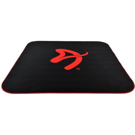 AROZZI Zona Quattro Black Red/ ochranná podložka na podlahu/ 116 x 116 cm/ černá s červeným logem