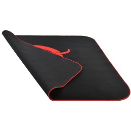 AROZZI Zona Quattro Black Red/ ochranná podložka na podlahu/ 116 x 116 cm/ černá s červeným logem