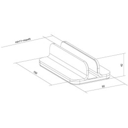 Neomounts  NSLS300BLACK / Držák notebooku vertikální / nastavitelná šířka / černý