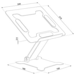 Neomounts  DS20-740BL1 Notebook Desk Stand (ergonomic, portable, height adjustable)
