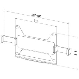Neomounts  ADS20-425BL1 / Držák na notebook 11,6"-17,3" / doplněk pro stojany VESA 75x75 / nosn. 8kg