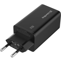 COLORWAY 1x USB a 2x USB-C/ turbo síťová nabíječka/ 65W/ 100V-240V/ Černá
