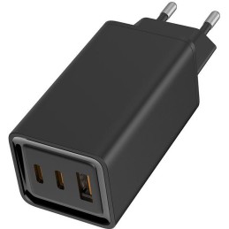COLORWAY 1x USB a 2x USB-C/ turbo síťová nabíječka/ 65W/ 100V-240V/ Černá