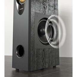 FENDA F&D repro T-60X Pro/ 2.0/ 120W/ černé/ dřevěné/ BT5.3/ NFC/ USB/ optický vstup/ dálkové ovládání/Karaoke