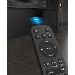 FENDA F&D repro T-60X Pro/ 2.0/ 120W/ černé/ dřevěné/ BT5.3/ NFC/ USB/ optický vstup/ dálkové ovládání/Karaoke