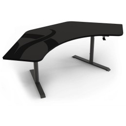 AROZZI herní stůl ARENA ANGELO Gun Metal/ rohový/ kovově šedý