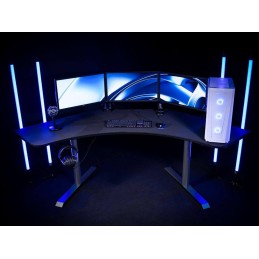 AROZZI herní stůl ARENA ANGELO Gun Metal/ rohový/ kovově šedý