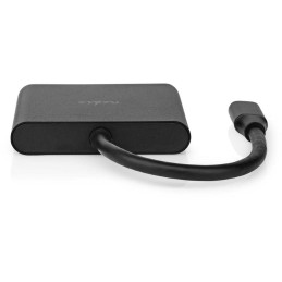 NEDIS USB 3.2 Gen 1 adaptér/ USB-C zástrčka - USB-A zásuvka - USB-C zásuvka/ výstup HDMI/ černý/ box/ 10 cm