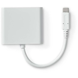 NEDIS USB 3.2 Gen 1 adaptér/ USB-C zástrčka - USB-A zásuvka - USB-C zásuvka/ výstup HDMI/ bílý/ box/ 10 cm