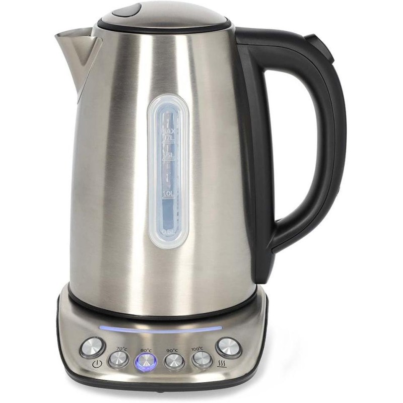 NEDIS Wi-Fi chytrá rychlovarná konvice/ objem 1,7 l/ 70,80,90,100 °C/ otáčení o 360/ ukazatel teploty/ Android/iOS/ nere