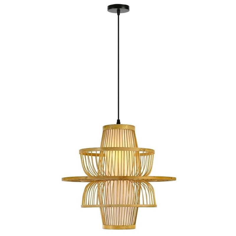 IMMAX BOHO PINCHOS designové závěsné svítidlo, D45cm, E27, bambusové dřevo