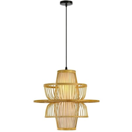 IMMAX BOHO PINCHOS designové závěsné svítidlo, D45cm, E27, bambusové dřevo
