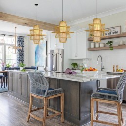 IMMAX BOHO PINCHOS designové závěsné svítidlo, D45cm, E27, bambusové dřevo