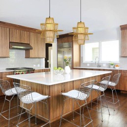 IMMAX BOHO PINCHOS designové závěsné svítidlo, D45cm, E27, bambusové dřevo