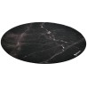 AROZZI Zona Floorpad Black Marble/ protective floor mat/ round 121 cm diameter/ black marble design