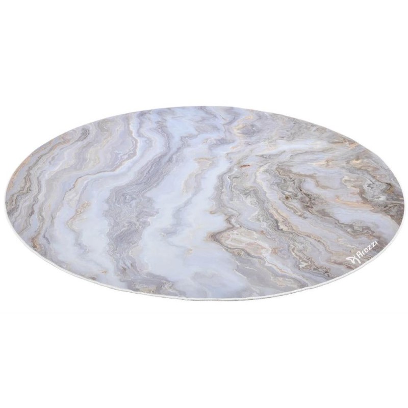 AROZZI Zona Floorpad White Marble/ ochranná podložka na podlahu/ kulatá 121 cm průměr/ design bílý mramor