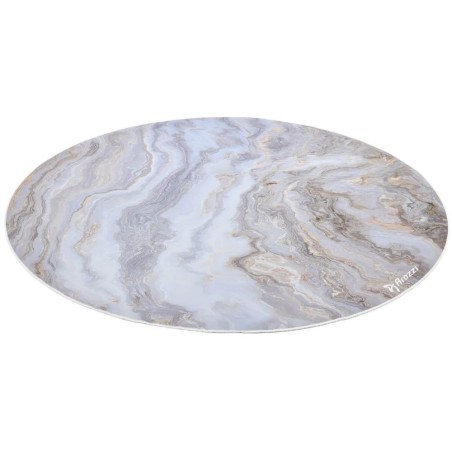 AROZZI Zona Floorpad White Marble/ ochranná podložka na podlahu/ kulatá 121 cm průměr/ design bílý mramor