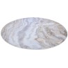 AROZZI Zona Bodenschutzmatte Weißer Marmor / Schutzmatte für den Boden / rund, 121 cm Durchmesser / Design aus weißem Marmor