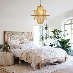 IMMAX BOHO PINCHOS designové závěsné svítidlo, D45cm, E27, bambusové dřevo