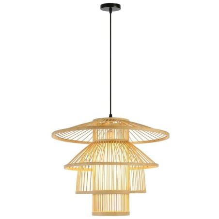 IMMAX BOHO PINCHOS designové závěsné svítidlo, D50cm, E27, bambusové dřevo