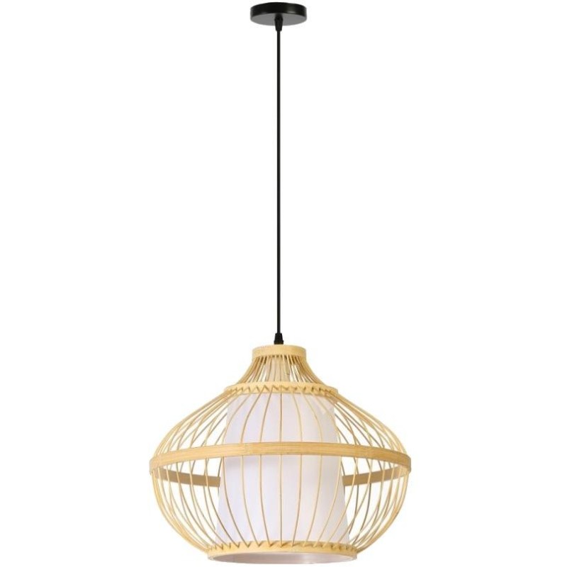 IMMAX BOHO PINCHOS designové závěsné svítidlo, D40cm, E27, bambusové dřevo