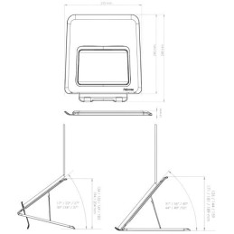 FELLOWES stojan na notebook BREYTA/ 268mm x 14mm x 235mm/ černý