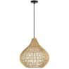 IMMAX BOHO PELO Design-Pendelleuchte, D40cm, E27, natürliches Rattan
