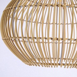 IMMAX BOHO PELO designové závěsné svítidlo, D40cm, E27, přírodní ratan
