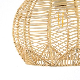 IMMAX BOHO PELO designové závěsné svítidlo, D30cm, E27, přírodní ratan