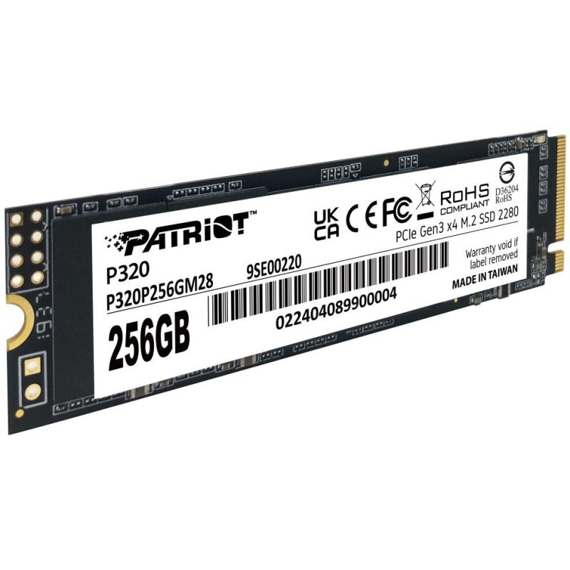 PATRIOT P320 256GB SSD / Interní / M.2 PCIe Gen3 x4 NVMe 1.3 / 2280