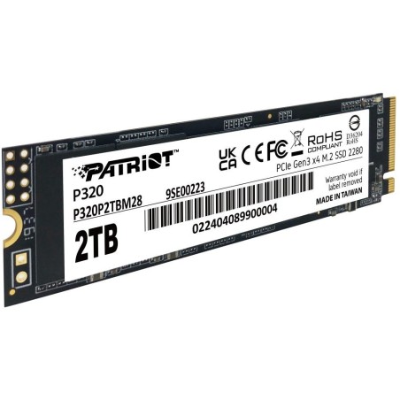 PATRIOT P320 2TB SSD / Interní / M.2 PCIe Gen3 x4 NVMe 1.3 / 2280