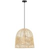 Designerska lampa wisząca IMMAX BOHO PELO, śr.40cm, E27, rattan naturalny