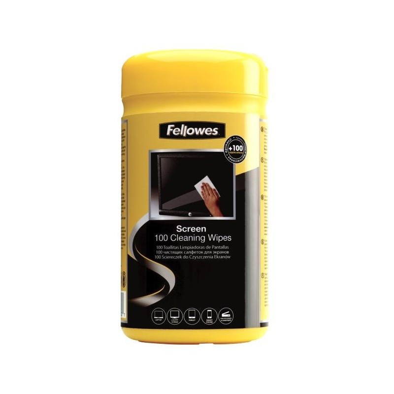 FELLOWES utěrky na obrazovky monitorů 100ks v balení
